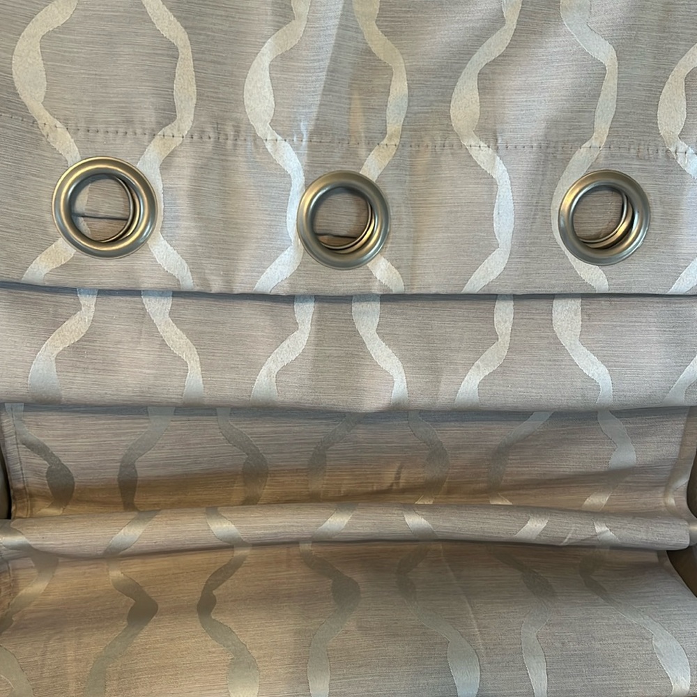 2– 36” wide X 84” long Window Panels—6 Pewter Grommets